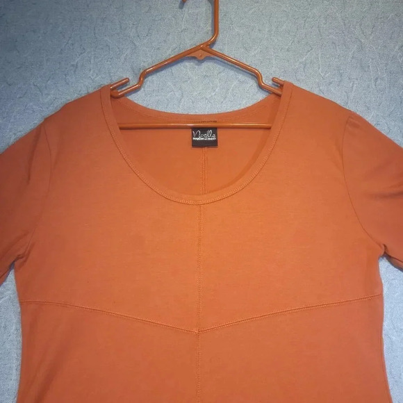 NOELLE Women's Orange Long Sleeve Flared Tunic with Large Buttons  ~ XL - Picture 4 of 9